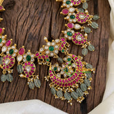 Precious Jadau Kundan Short Neckpiece -Floral-J1277